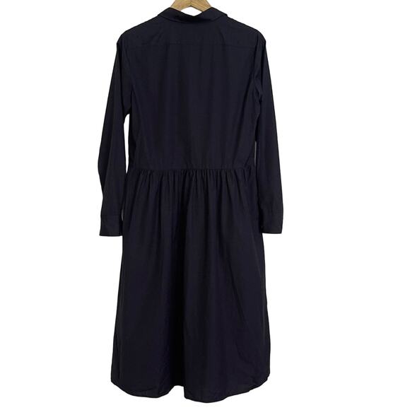Vince Midi Pleated Pocket Shirtdress Black Size M NEW - Picture 3 of 5